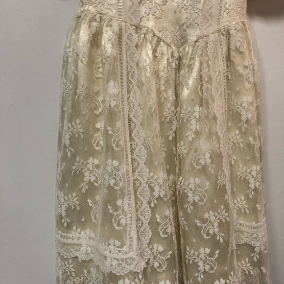 Vintage Jessica McClintock Gunne Sax girls lace over satin dress size 6. - Picture 3 of 12